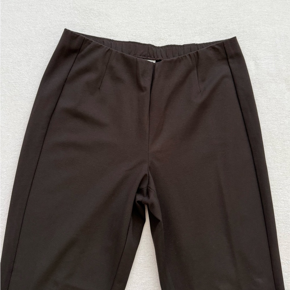 J. Jill Ponte Pull On Slim Leg Pants Stretch Brown Size M - Picture 3 of 6